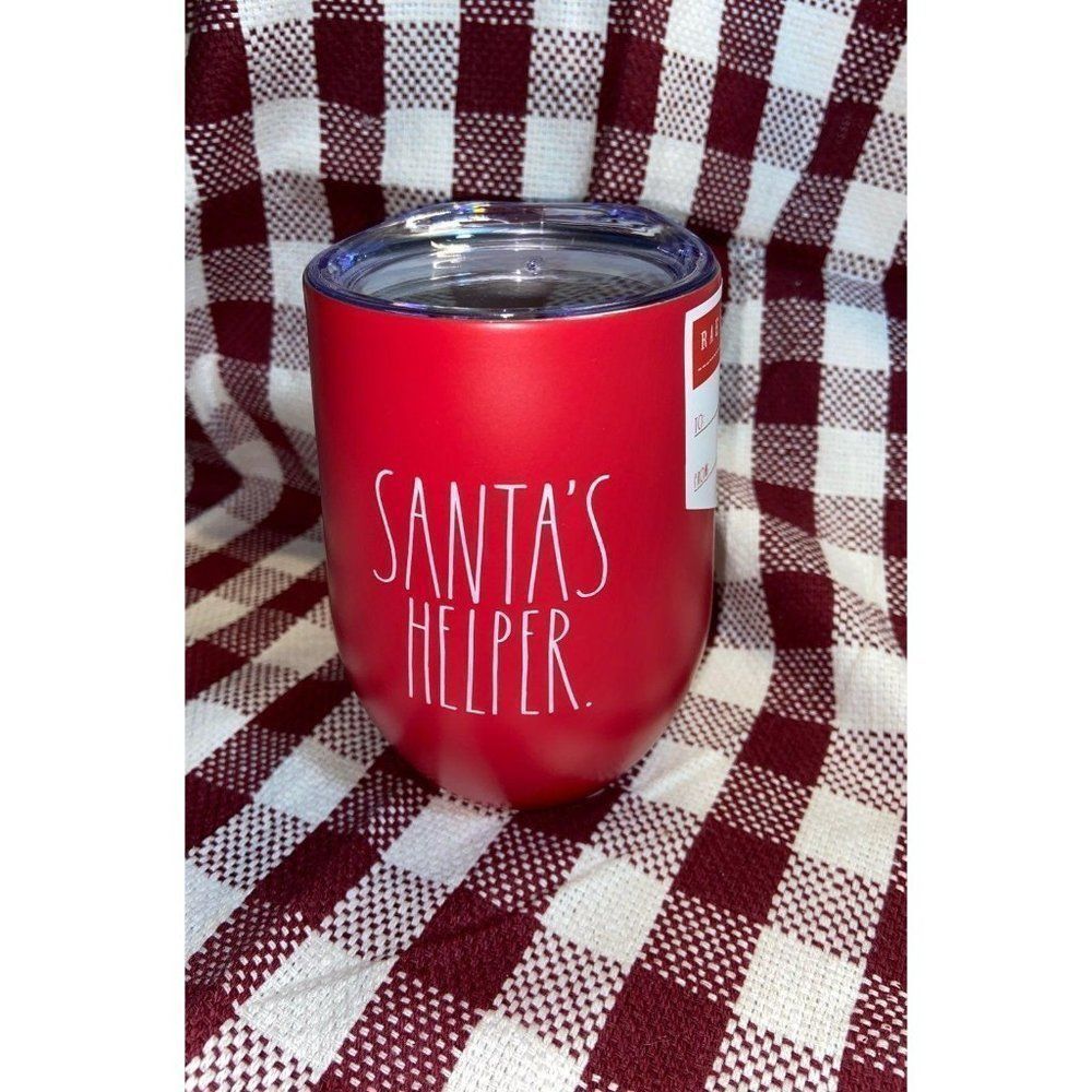 Rae Dunn Santa’s Helper Red Wine Tumbler